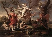 POUSSIN, Nicolas Venus Presenting Arms to Aeneas f oil painting reproduction